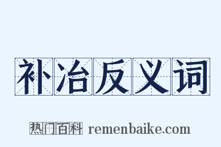 补冶反义词是什么意思的图片
